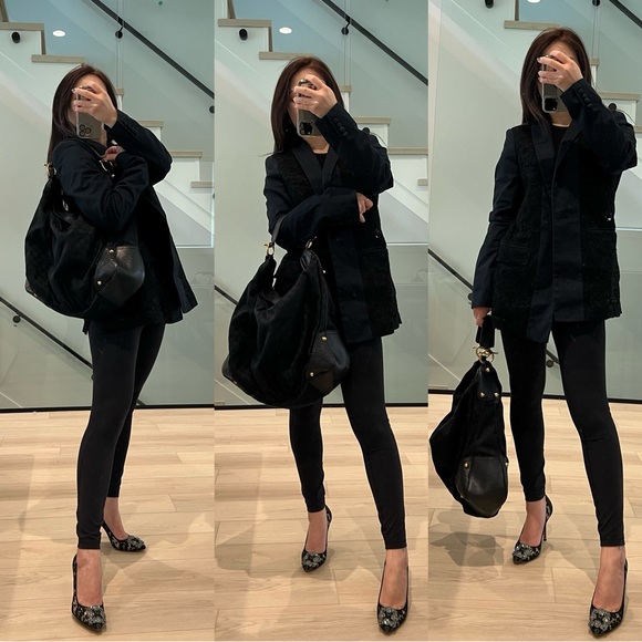 Authentic Gucci Black canvas Jockey large hobo shoulder bag - Picture 3 of 16